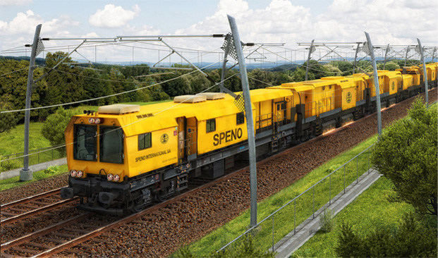 Speno International 3D train poster